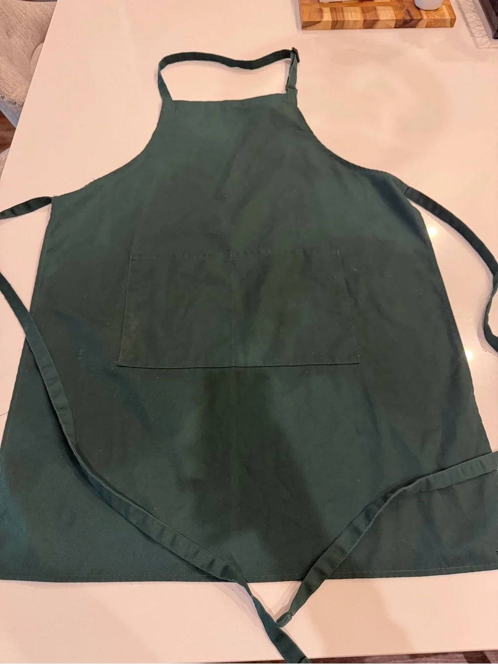 Chef Works Classic Solid Green Kitchen Apron with Front Pocket